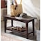 Alaterre Furniture Shaker Cottage Bench with Shelf, Espresso ASCA03P0 - alternate 2